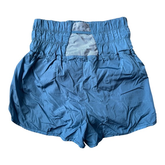 Free People Movement The Way Home Shorts Lined Ocean Blue Smocked Waistband Sz S - Picture 4 of 6